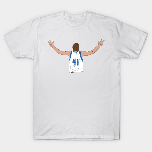 Dirk Nowitzki Celebration T-Shirt by rattraptees